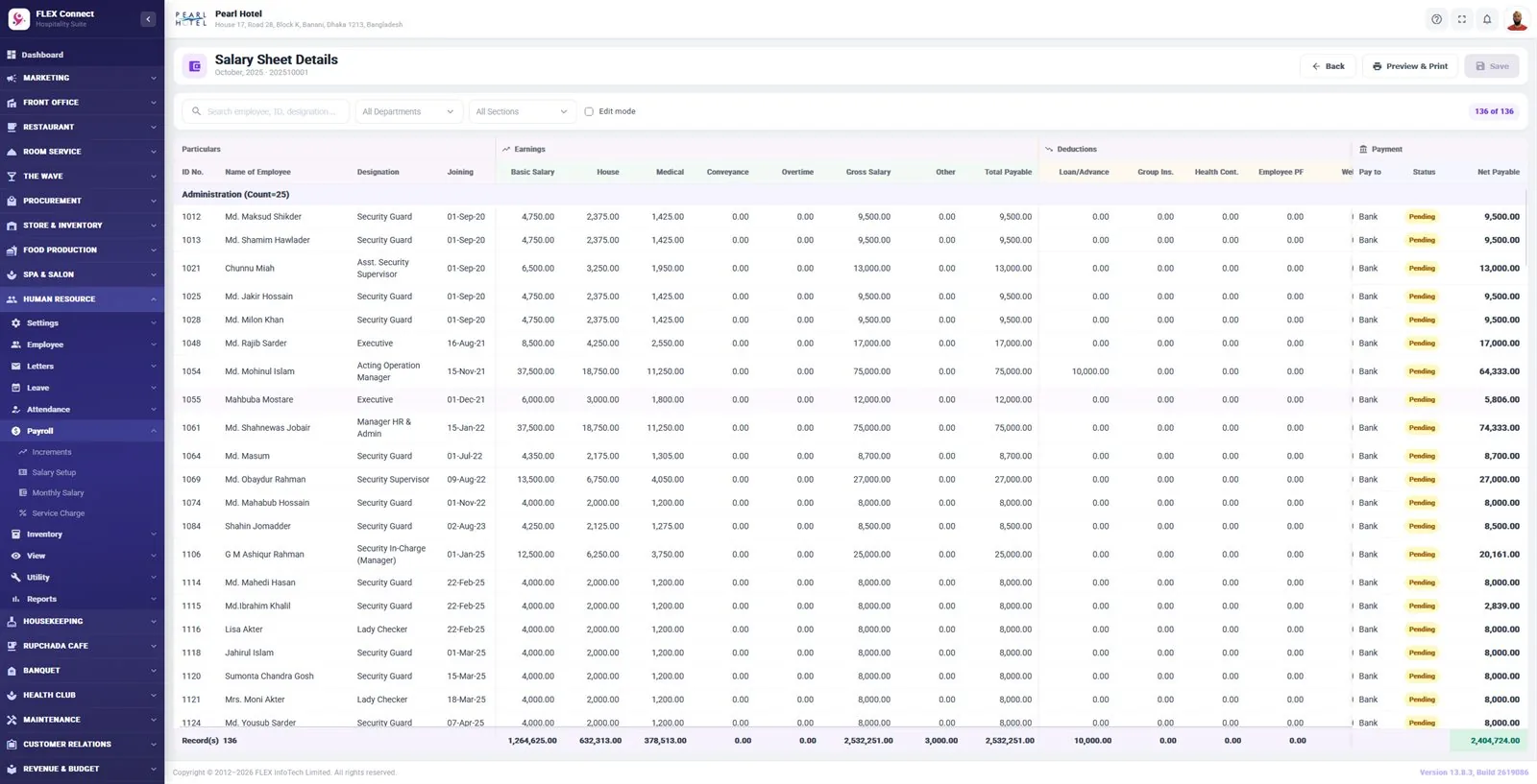 FLEX Connect Monthly salary